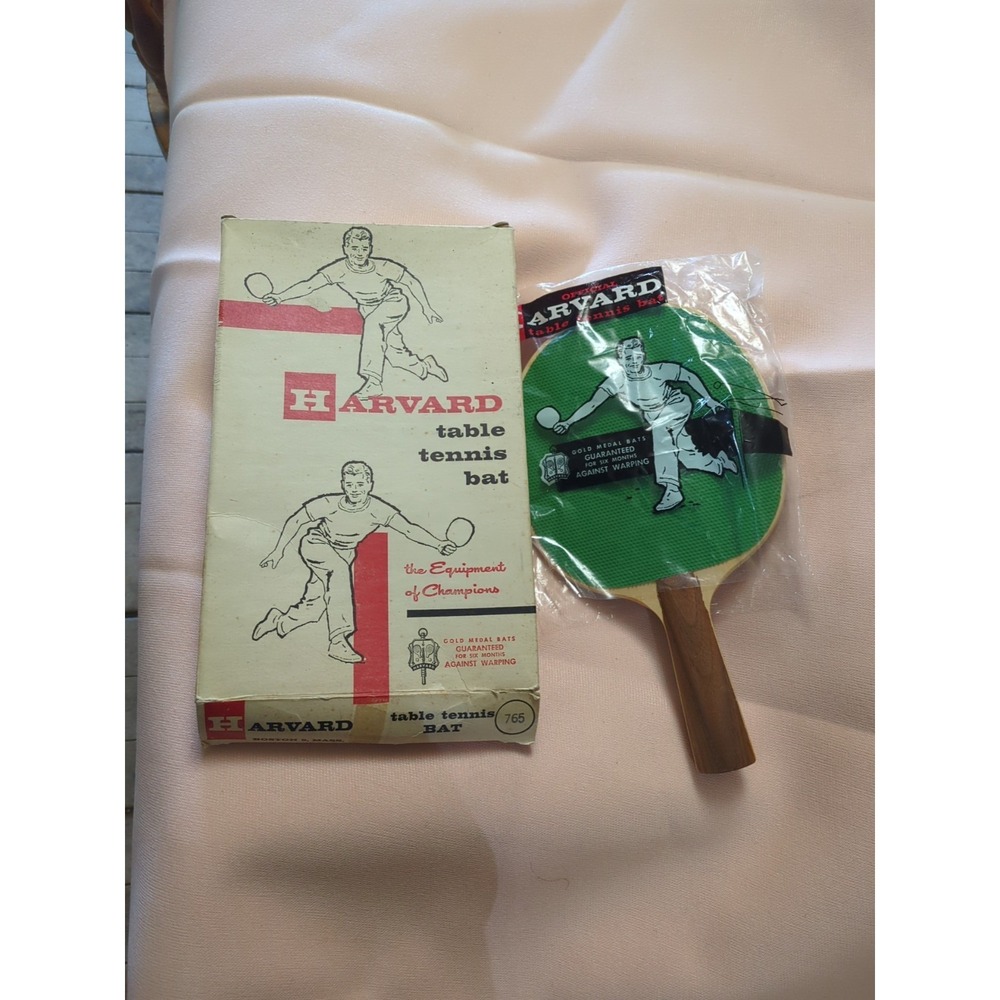 Vintage HARVARD TABLE TENNIS Bat original BOX New Open Box